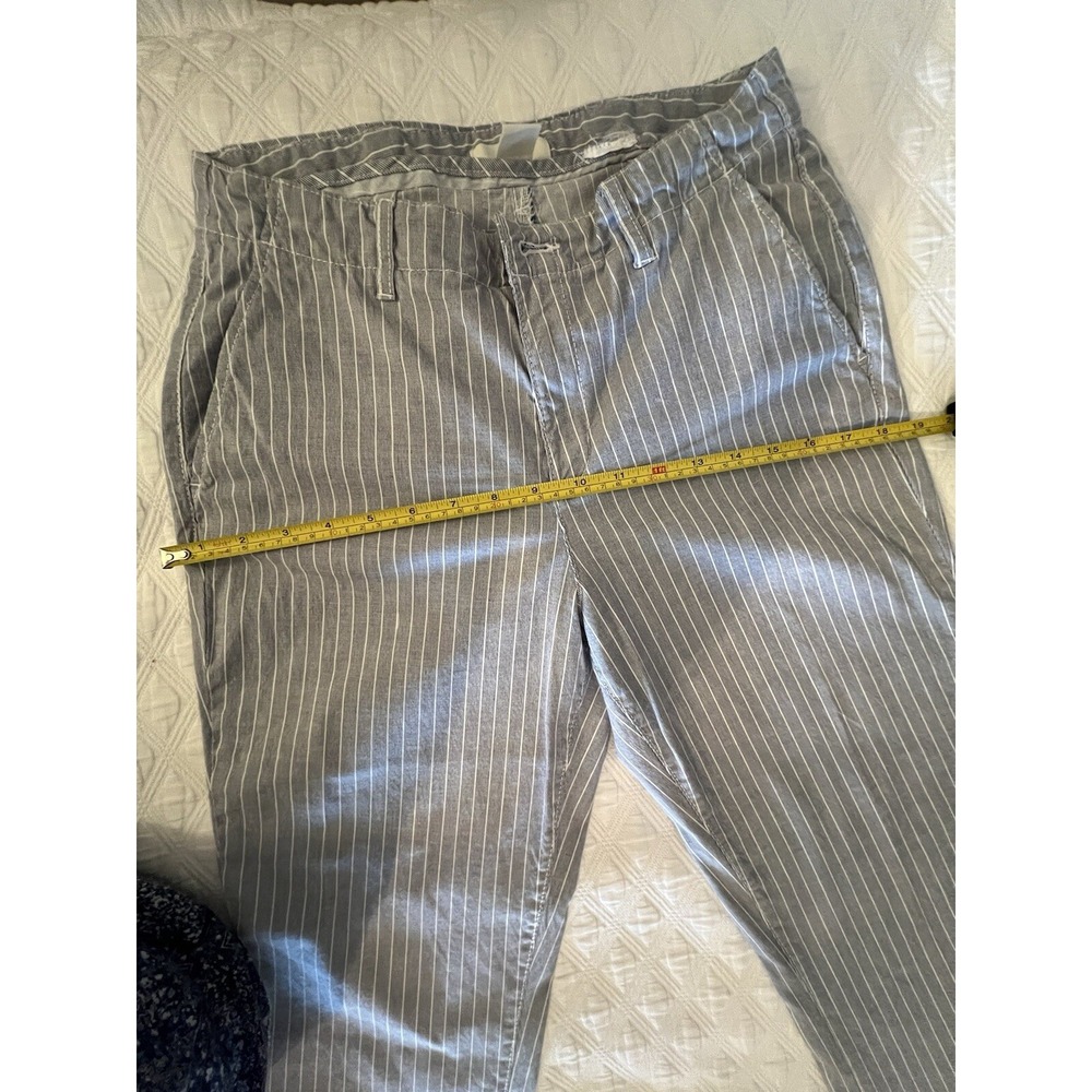 H&M women's trousers, striped, size 6, color pale blue - Picture 4 of 4